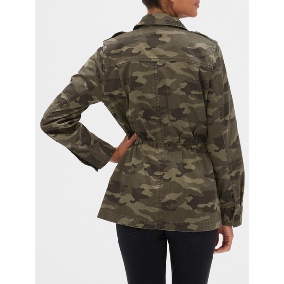 Banana Republic Oversized Camo Military Army Jacket Small - Picture 2 of 15